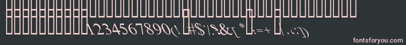 BoldItalicArt-fontti – vaaleanpunaiset fontit mustalla taustalla