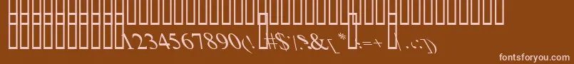 Шрифт BoldItalicArt – розовые шрифты на коричневом фоне