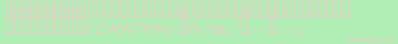 BoldItalicArt Font – Pink Fonts on Green Background