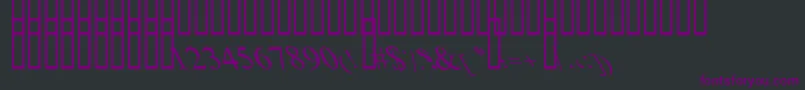 BoldItalicArt-fontti – violetit fontit mustalla taustalla