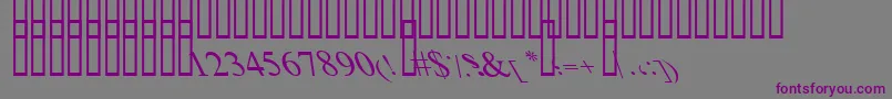 Шрифт BoldItalicArt – фиолетовые шрифты на сером фоне