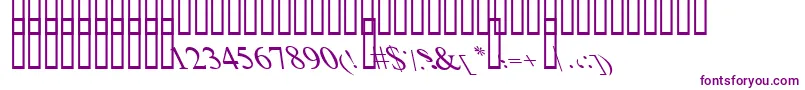 BoldItalicArt-fontti – violetit fontit valkoisella taustalla