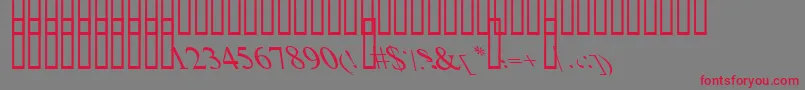 フォントBoldItalicArt – 赤い文字の灰色の背景