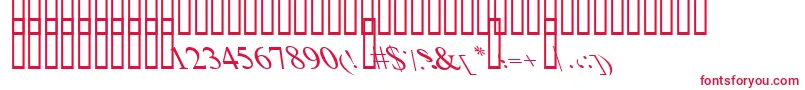 BoldItalicArt Font – Red Fonts on White Background