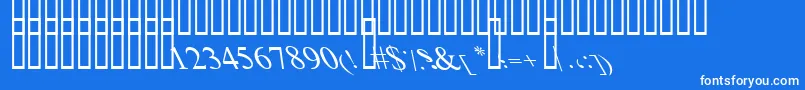 Шрифт BoldItalicArt – белые шрифты на синем фоне