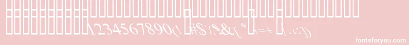 BoldItalicArt-fontti – valkoiset fontit vaaleanpunaisella taustalla