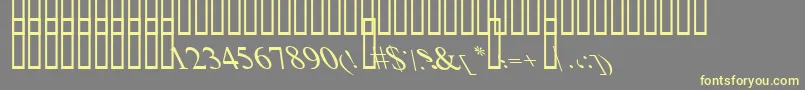BoldItalicArt-Schriftart – Gelbe Schriften auf grauem Hintergrund