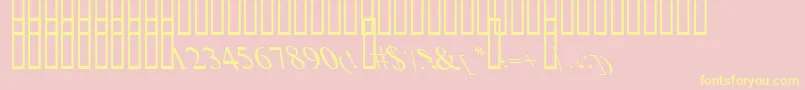 BoldItalicArt Font – Yellow Fonts on Pink Background