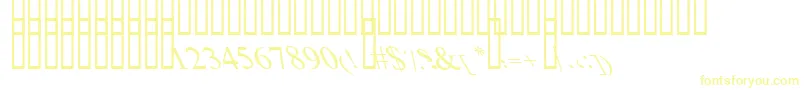 BoldItalicArt Font – Yellow Fonts on White Background