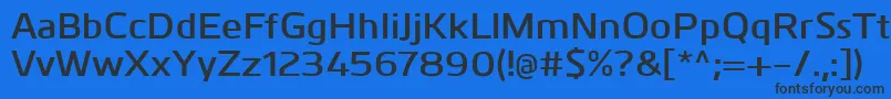 KuroDemibold Font – Black Fonts on Blue Background