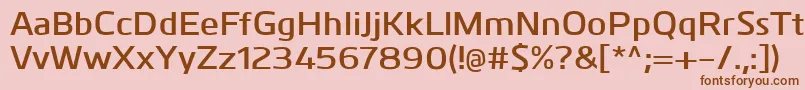 KuroDemibold Font – Brown Fonts on Pink Background
