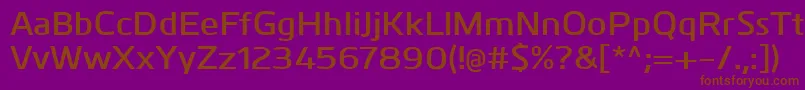 KuroDemibold Font – Brown Fonts on Purple Background