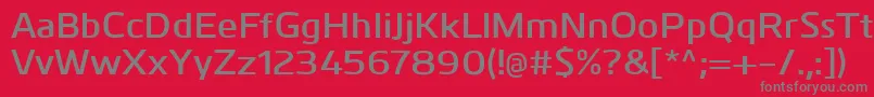 KuroDemibold Font – Gray Fonts on Red Background
