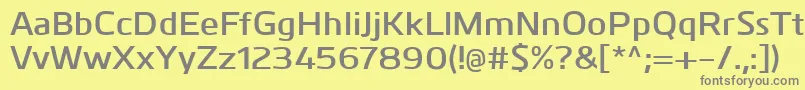 フォントKuroDemibold – 黄色の背景に灰色の文字
