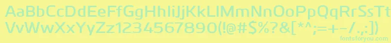 フォントKuroDemibold – 黄色い背景に緑の文字