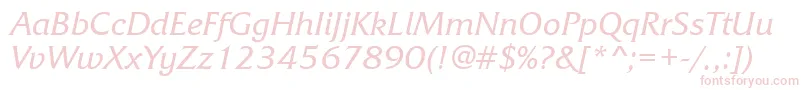 FrizquadratagttItalic Font – Pink Fonts on White Background