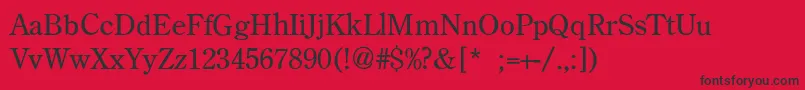 CenturyoldstyleLight Font – Black Fonts on Red Background