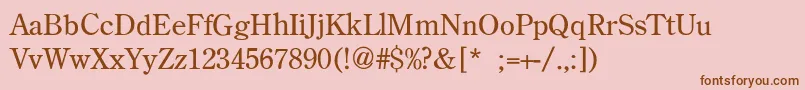 CenturyoldstyleLight Font – Brown Fonts on Pink Background