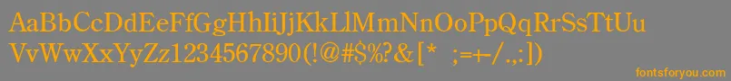 CenturyoldstyleLight Font – Orange Fonts on Gray Background