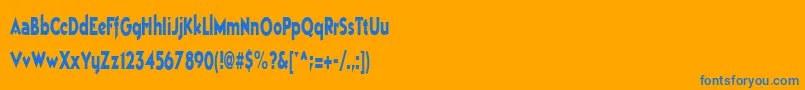 BestOfRegular Font – Blue Fonts on Orange Background