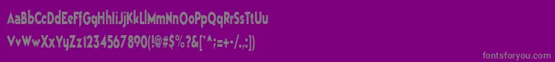 BestOfRegular-fontti – harmaat kirjasimet violetilla taustalla