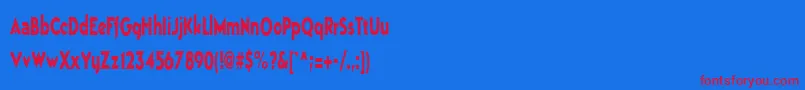 BestOfRegular Font – Red Fonts on Blue Background