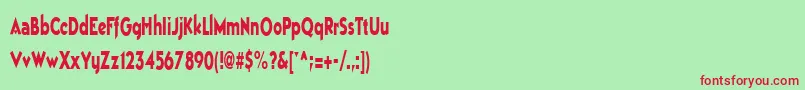 BestOfRegular Font – Red Fonts on Green Background