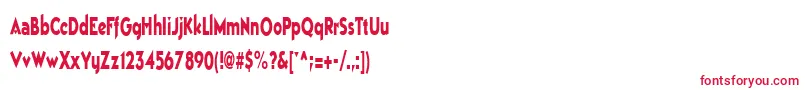 フォントBestOfRegular – 白い背景に赤い文字