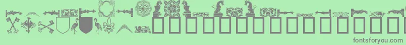 fuente Medievaldingbats – Fuentes Grises Sobre Fondo Verde