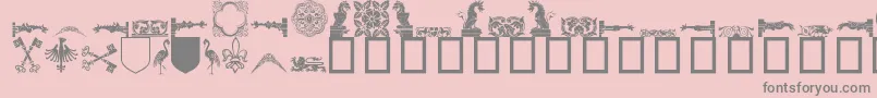 fuente Medievaldingbats – Fuentes Grises Sobre Fondo Rosa