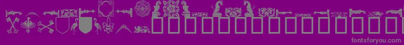 Medievaldingbats Font – Gray Fonts on Purple Background