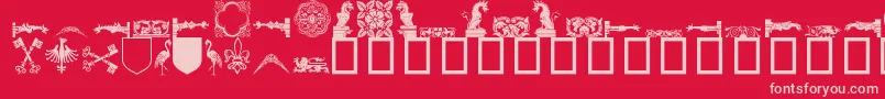 fuente Medievaldingbats – Fuentes Rosadas Sobre Fondo Rojo