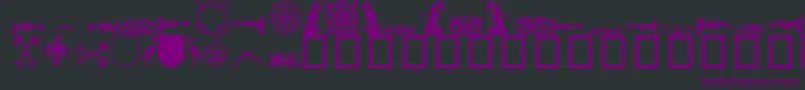 Medievaldingbats Font – Purple Fonts on Black Background