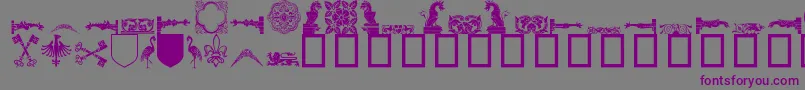 Medievaldingbats Font – Purple Fonts on Gray Background