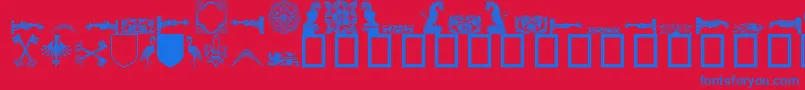 fuente Medieval ffy – Fuentes Azules Sobre Fondo Rojo