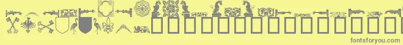 fuente Medieval ffy – Fuentes Grises Sobre Fondo Amarillo