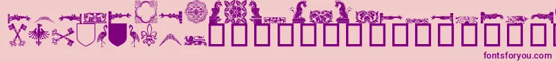 Police Medieval ffy – polices violettes sur fond rose