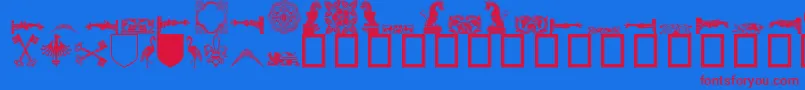 fuente Medieval ffy – Fuentes Rojas Sobre Fondo Azul