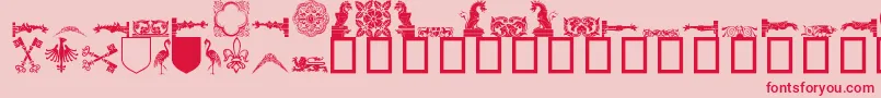 fuente Medieval ffy – Fuentes Rojas Sobre Fondo Rosa