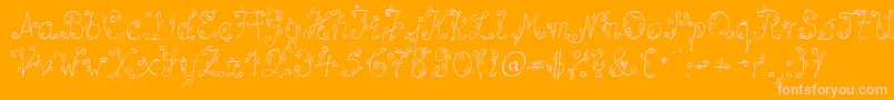 fuente SpBlumeDb – Fuentes Rosadas Sobre Fondo Naranja