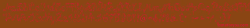 SpBlumeDb Font – Red Fonts on Brown Background