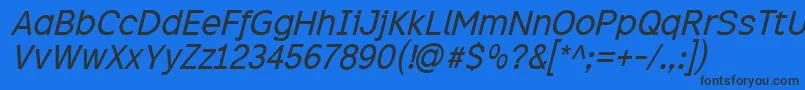 Excii Font – Black Fonts on Blue Background