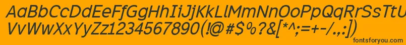 Excii Font – Black Fonts on Orange Background