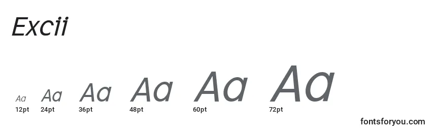 Excii Font Sizes