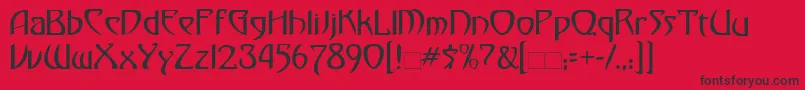 Dunsta Font – Black Fonts on Red Background