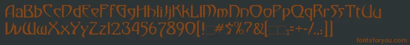 Dunsta Font – Brown Fonts on Black Background