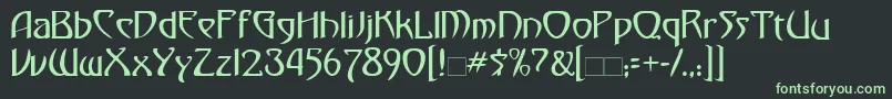 Шрифт Dunsta – зелёные шрифты на чёрном фоне