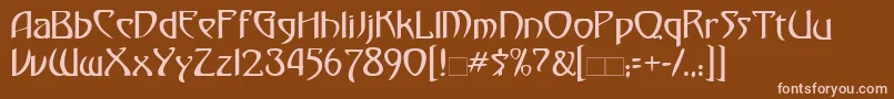 Dunsta Font – Pink Fonts on Brown Background