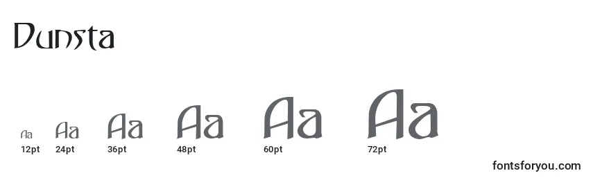 Dunsta Font Sizes