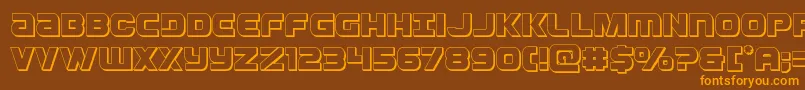 Ozda3D Font – Orange Fonts on Brown Background